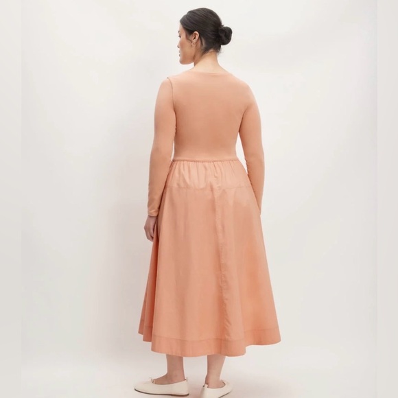 Everlane Riviera Long Sleeve Dress in Blush Pink Size L - Picture 4 of 15